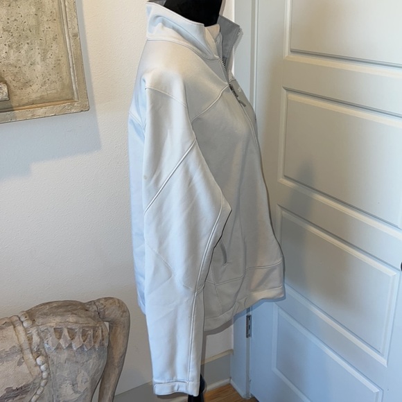 Patagonia polar tech zip up running waterproof breathable light gray jacket Sz L - Picture 6 of 12